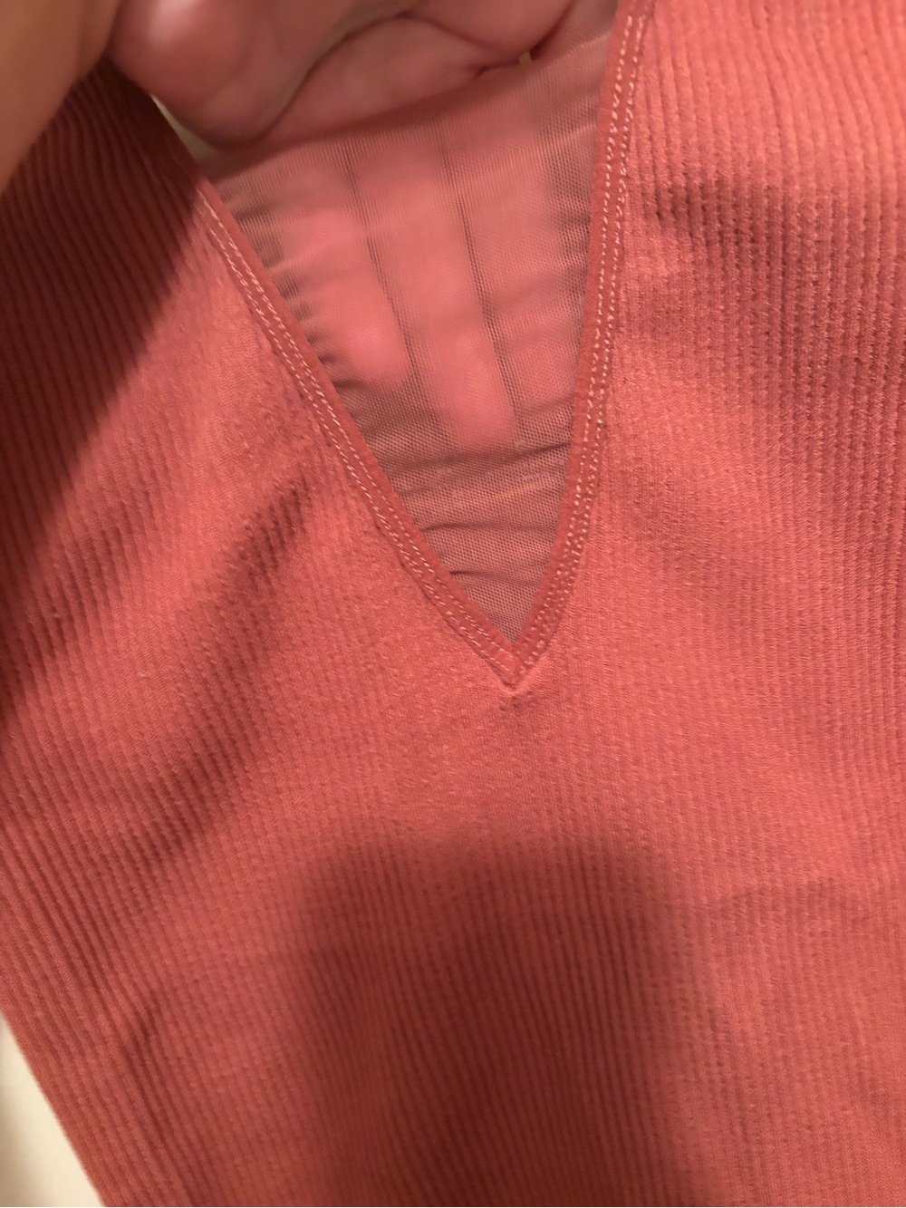 Free People Ribbed Deep V Rust Cami - Picture 2 of 3